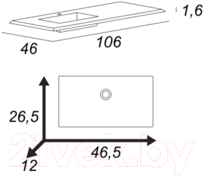 Умывальник Cezares 50213