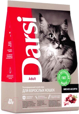 Сухой корм для кошек Darsi Adult Мясное ассорти / 37117 - фото