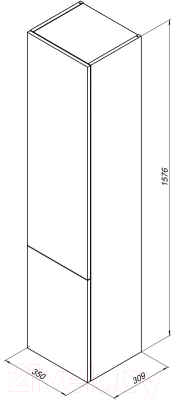 Шкаф-пенал для ванной Aquanet Алвита 35 / 235359
