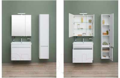 Шкаф с зеркалом для ванной Aquanet Орлеан 80 / 183077