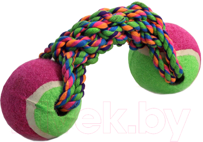 Игрушка для собак Triol Веревка, 2 мяча / 12111010 - фото