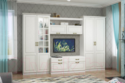 Шкаф-пенал Mobi Ливерпуль (белый/ясень ваниль НМ-1012-100 ПВХ)