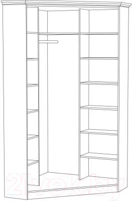 Шкаф Mobi Ливерпуль 13.124 (белый/ясень ваниль НМ-1012-100 ПВХ)