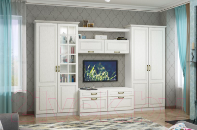 Шкаф навесной Mobi Ливерпуль (белый/ясень ваниль НМ-1012-100 ПВХ)