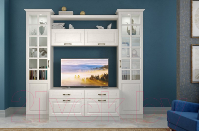 Шкаф навесной Mobi Ливерпуль (белый/ясень ваниль НМ-1012-100 ПВХ)