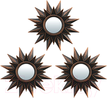 Комплект зеркал декоративных QWERTY Лилль / 74050 - фото