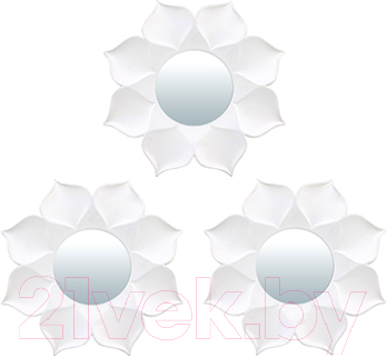 Комплект зеркал декоративных QWERTY Бордо / 74042 - фото