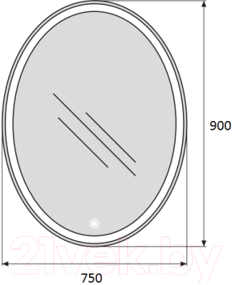 Зеркало BelBagno SPC-VST-750-900-LED-TCH
