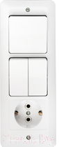 Блок выключатель+розетка Bylectrica Паритет 3В-РЦ-651 - фото