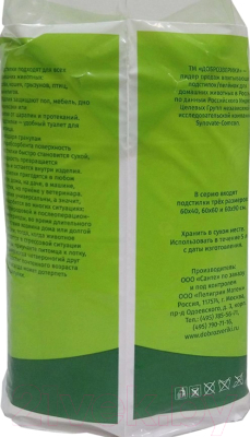 Одноразовая пеленка для животных Доброзверики С суперабсорбентом 60x40 / ДЗ4060С