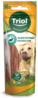 Лакомство для собак Triol Аппетитные колбаски из кролика / 10171036 - фото