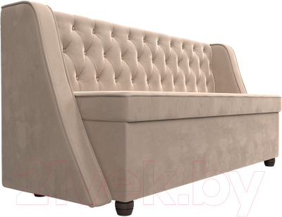 Скамья кухонная мягкая Лига Диванов Лофт 239 / 104545 (велюр, бежевый)