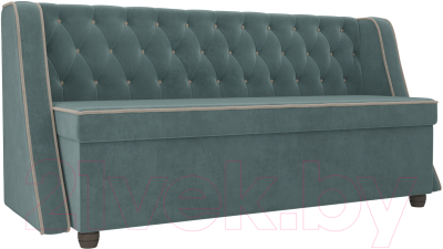 Скамья кухонная мягкая Лига Диванов Лофт 239 / 104546 (велюр, бирюзовый) - фото
