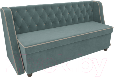 Скамья кухонная мягкая Лига Диванов Лофт 239 / 104546 (велюр, бирюзовый)