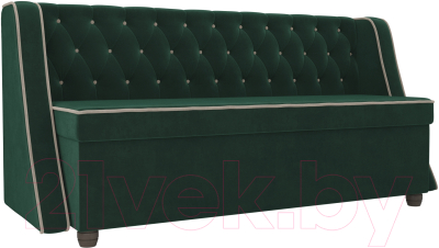 Скамья кухонная мягкая Лига Диванов Лофт 239 / 104548 (велюр, зеленый) - фото