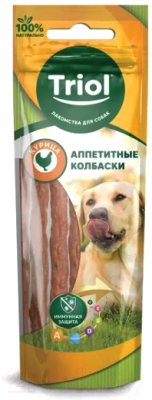 Лакомство для собак Triol Аппетитные колбаски из курицы / 10171001 - фото