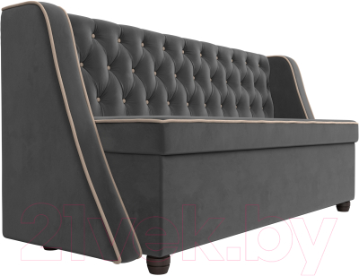 Скамья кухонная мягкая Лига Диванов Лофт 239 / 104550 (велюр, серый)