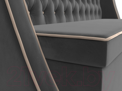 Скамья кухонная мягкая Лига Диванов Лофт 239 / 104550 (велюр, серый)