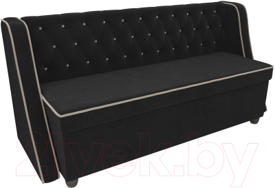 Скамья кухонная мягкая Лига Диванов Лофт 239 / 104552 (велюр, черный)