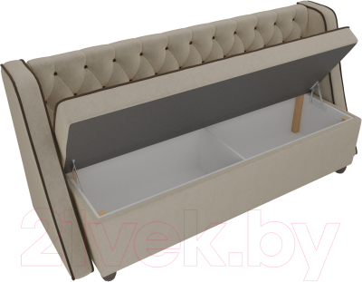 Скамья кухонная мягкая Лига Диванов Лофт 239 / 104553 (микровельвет, бежевый)