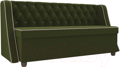 Скамья кухонная мягкая Лига Диванов Лофт 239 / 104554 (микровельвет, зеленый) - фото