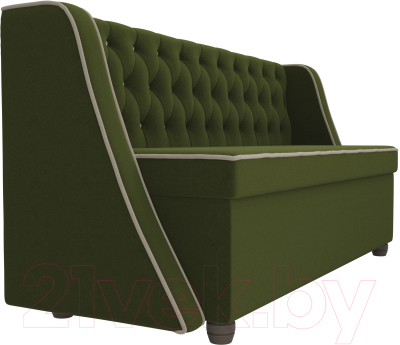 Скамья кухонная мягкая Лига Диванов Лофт 239 / 104554 (микровельвет, зеленый)