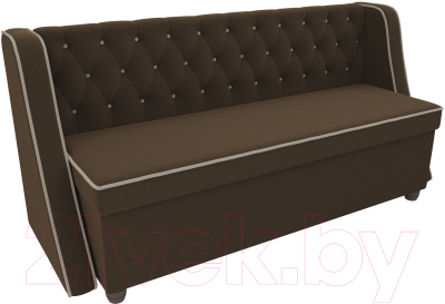 Скамья кухонная мягкая Лига Диванов Лофт 239 / 104555 (микровельвет, коричневый)