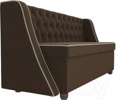 Скамья кухонная мягкая Лига Диванов Лофт 239 / 104555 (микровельвет, коричневый)