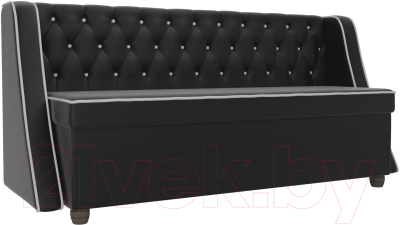 Скамья кухонная мягкая Лига Диванов Лофт 239 / 104564 (экокожа, черный) - фото