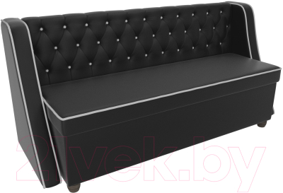Скамья кухонная мягкая Лига Диванов Лофт 239 / 104564 (экокожа, черный)
