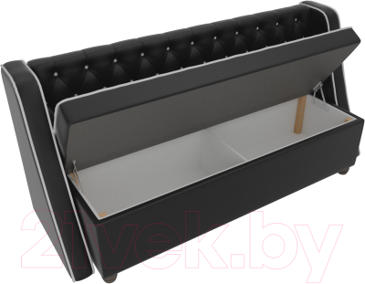 Скамья кухонная мягкая Лига Диванов Лофт 239 / 104564 (экокожа, черный)