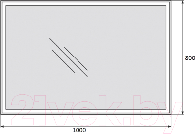 Зеркало BelBagno SPC-GRT-1000-800-LED-BTN