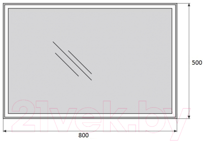 Зеркало BelBagno SPC-GRT-500-800-LED-BTN