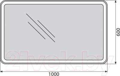 Зеркало BelBagno SPC-MAR-1000-600-LED-BTN