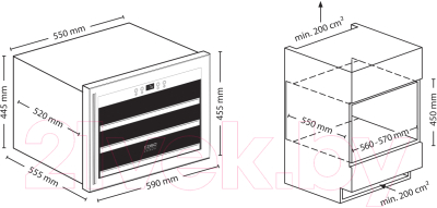 Встраиваемый винный шкаф Caso WineSafe 18 ЕВ