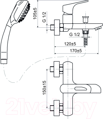 Смеситель Slovarm EG.3515-150