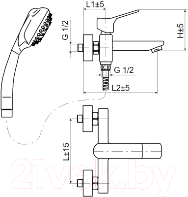 Смеситель Slovarm EF.3515-150