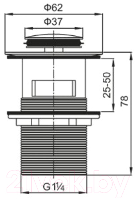 Донный клапан BelBagno BB-PCU-06-CRM