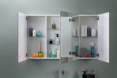 Шкаф с зеркалом для ванной Belux Триумф ВШ100