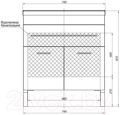 Тумба под умывальник Aquanet Верона 75 / 182706