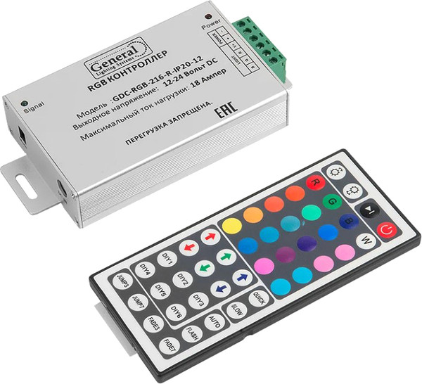 Контроллер для дюралайта General Lighting RGB GDC-RGB-216-R-IP20-12 / 511701 - фото