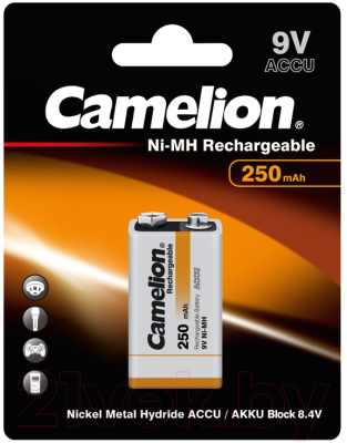 Аккумулятор Camelion 9V-250mAh-BP1 NH - фото