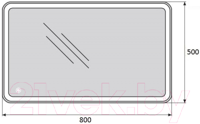 Зеркало BelBagno SPC-MAR-500-800-LED-TCH