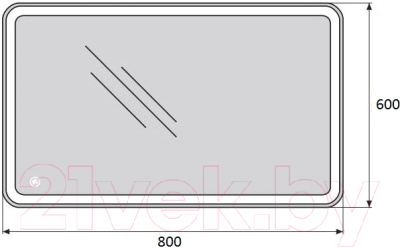 Зеркало BelBagno SPC-MAR-600-800-LED-TCH