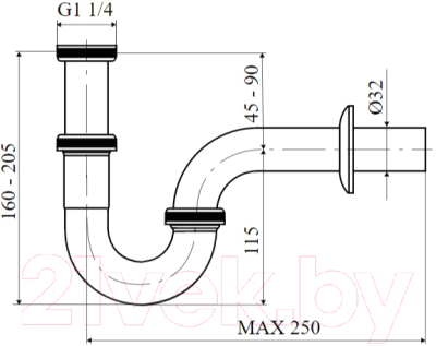 Сифон Slovarm P-970KU