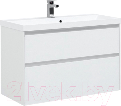 Тумба под умывальник Aquanet Гласс 90 / 196960 - фото
