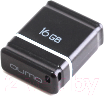 Usb flash накопитель Qumo Nano 16GB Black / QM16GUD-NANO-B - фото