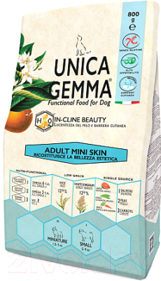 Сухой корм для собак Gheda Petfood Unica Gemma Adult Mini Skin - фото