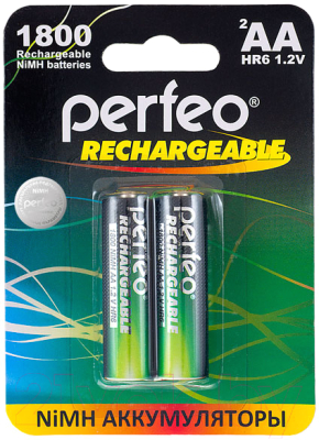 Комплект аккумуляторов Perfeo AA1800mAh/2BL - фото