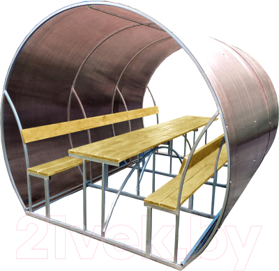 Беседка КомфортПром Пион 3м с покрытием - фото